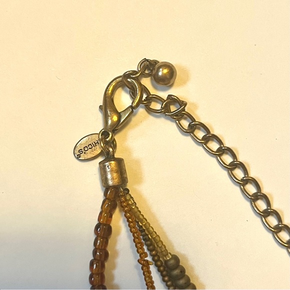 vintage Chico’s multilayer beaded boho necklace  circle engraved accent pendants - Picture 6 of 11